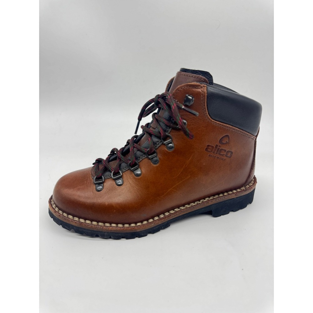 Alico Hiking Boots Men 8 Brown Good Leather Vibram Sole Mountaineerin